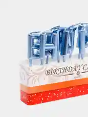Серебряный свечи "Happy Birthday"