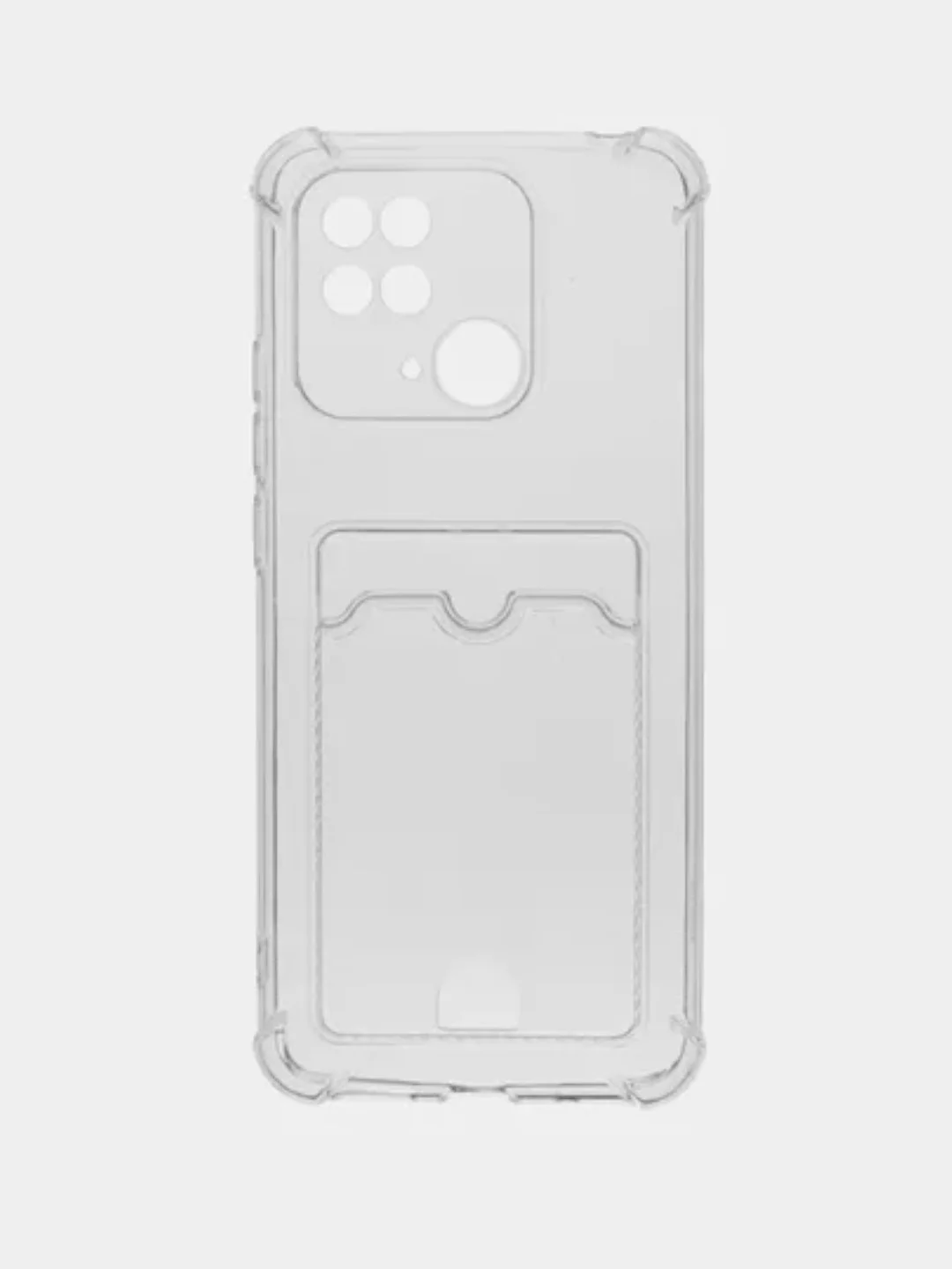Прозрачный чехол Xiaomi Poco X3 12 Pro Redmi 9 9A 10C 12C Note 9 12 5G 10 Pro с карманом для карты