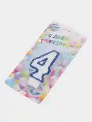 Свеча для торта "Цифра 4", цвет синий