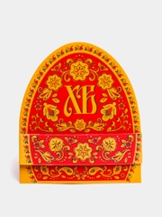 Открытка пасхальная, держатель для яйца "ХВ", Хохлома