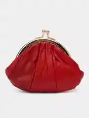 Красный женский кошелек из натуральной кожи