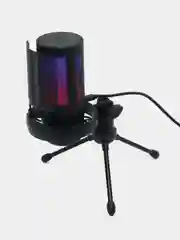 Черный конденсаторный студийный USB-микрофон для записи голоса