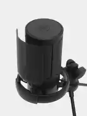Черный конденсаторный студийный USB-микрофон для записи голоса