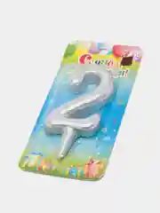 Серый меланж цифра свеча