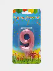Коралловый меланж цифра свеча