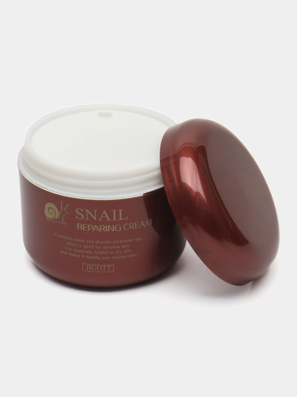 Крем для лица с улиточным муцином Jigott Snail Reparing Cream, 100 г