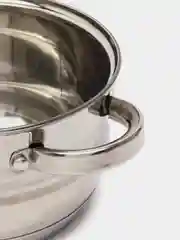 Кастрюля с крышкой, из жаропрочного стекла, многослойное термоаккумулирующее дно