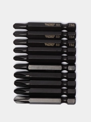 Набор бит Wurz для шуруповерта Torsion Torq-Set, S3, TS4, TS5, TS6, TS8, TS10, 50 мм