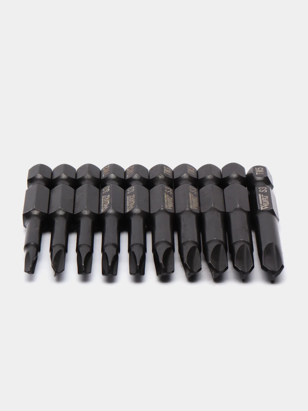 Набор бит Wurz для шуруповерта Torsion TriWing, 50 мм S3, TW0, TW1, TW2, TW3, TW4, TW5,