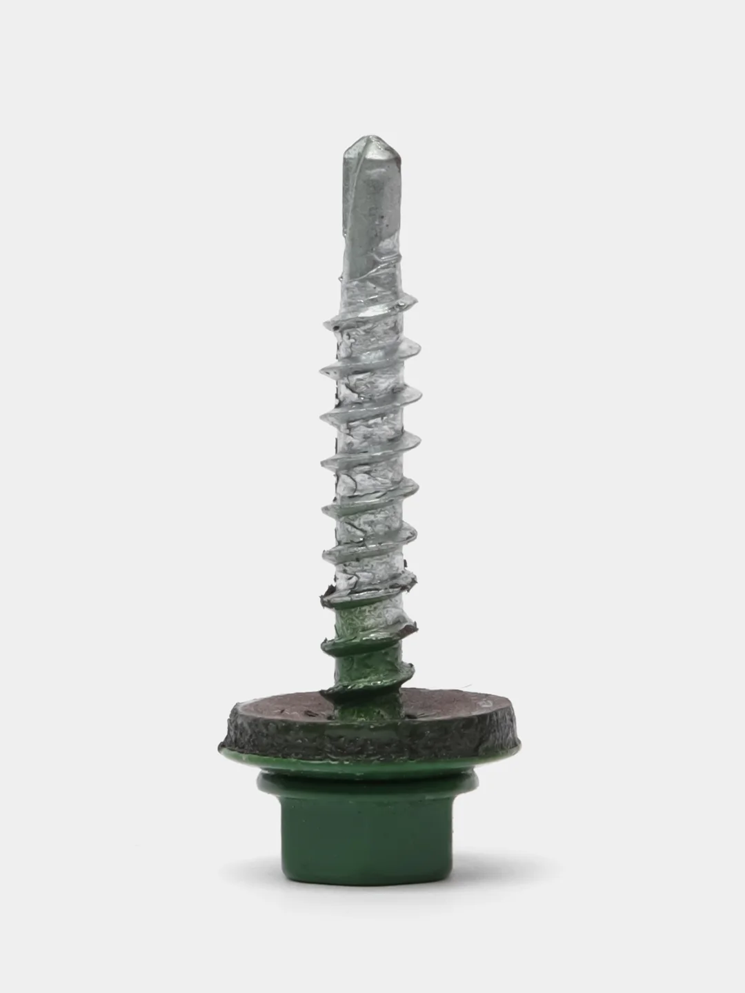Саморезы кровельные RAL6002, по металлу, зеленый лист, 4,8 х 29