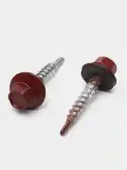 Саморезы кровельные RAL3009, по металлу, темно-красные, 4,8 х 29