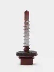 Саморезы кровельные RAL3009, по металлу, темно-красные, 4,8 х 29