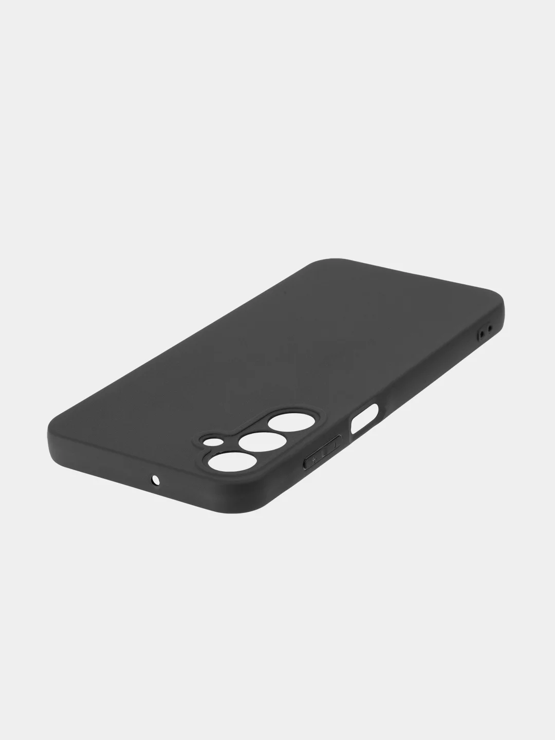 Черный чехол для Samsung Galaxy A25 матовый / прозрачный ROSCO силиконовый, бортик вокруг камер