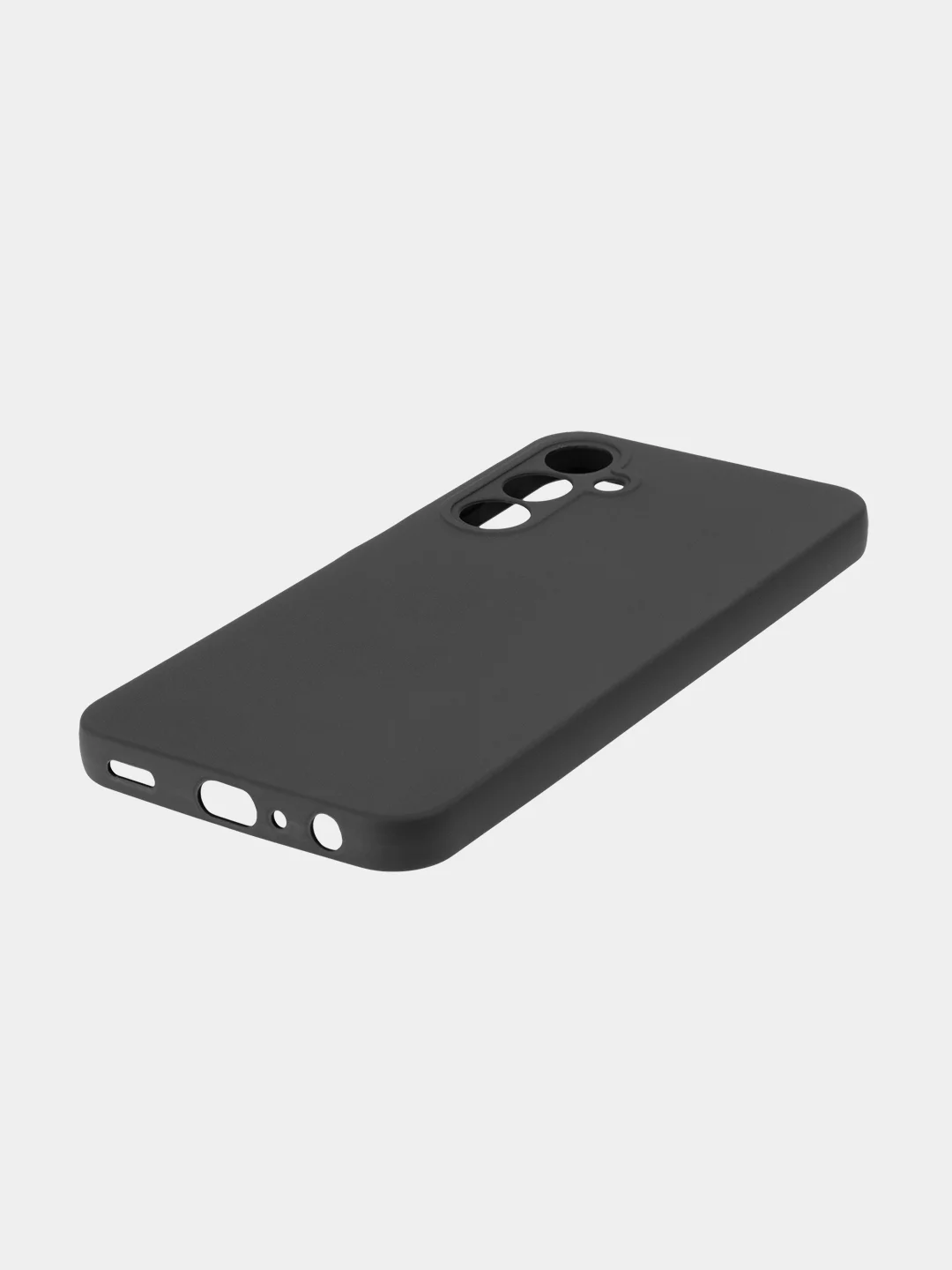 Черный чехол для Samsung Galaxy A25 матовый / прозрачный ROSCO силиконовый, бортик вокруг камер