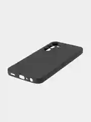 Черный чехол для Samsung Galaxy A25 матовый / прозрачный ROSCO силиконовый, бортик вокруг камер