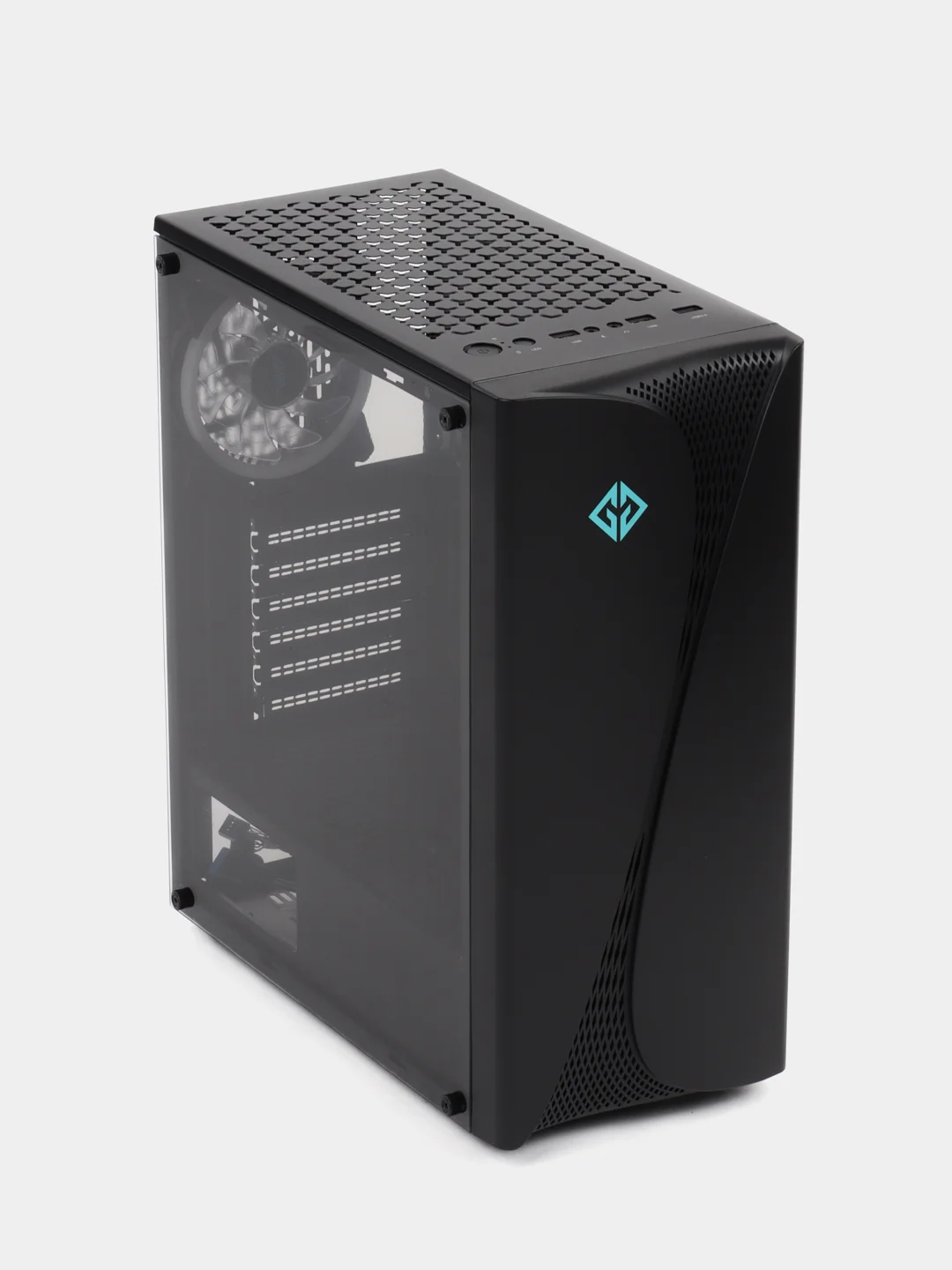 Черный корпус компьютерный GMNG OGC-G120, без БП, ATX 5x120 мм, 2xUSB2.0, 1xUSB3.0