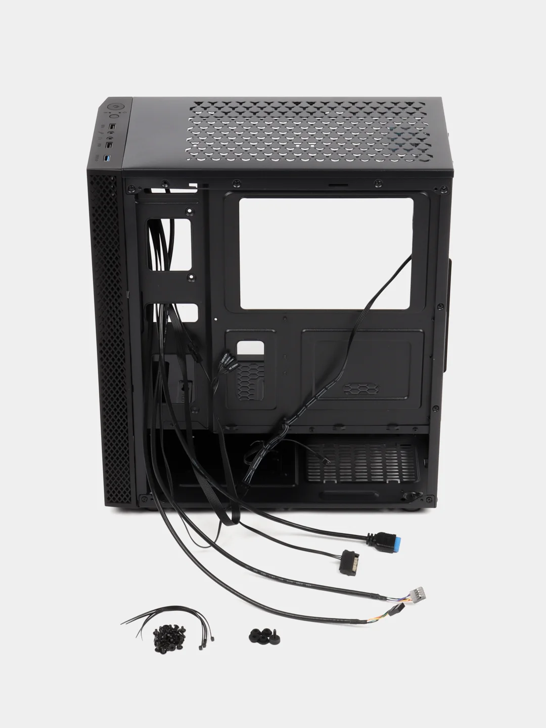 Черный корпус компьютерный GMNG OGC-G110 без БП, ATX 5 х 120 мм, 2 x USB 2.0, 1 х USB 3.0