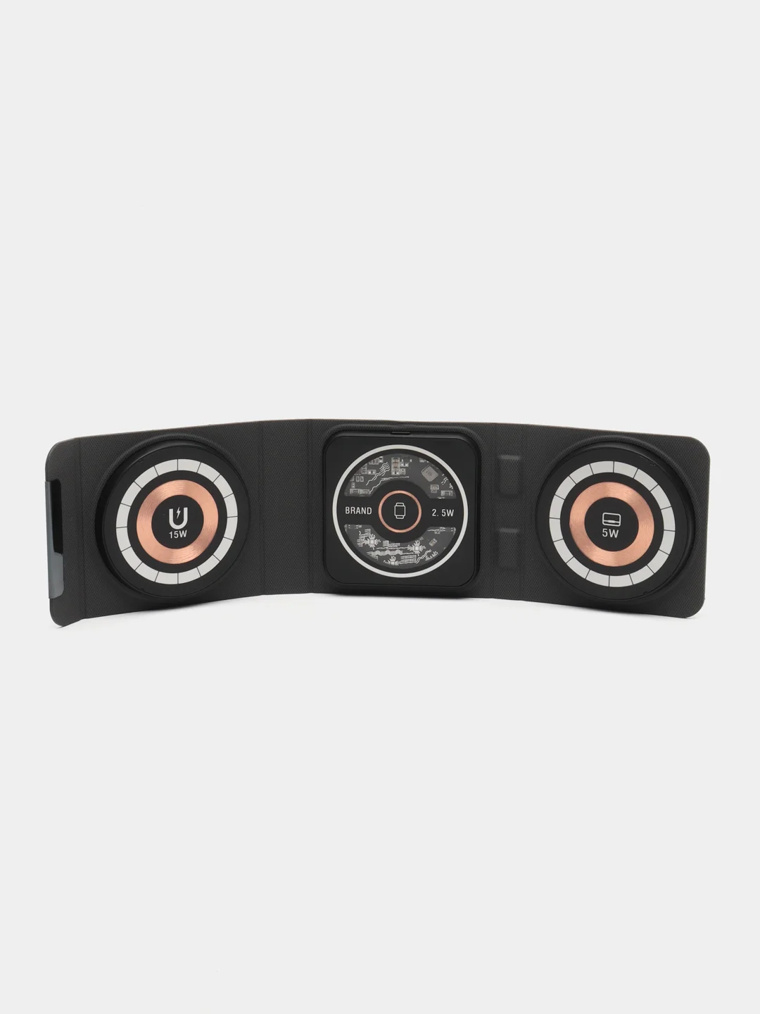 Черный беспроводное зарядное устройство 3 в 1, для iPhone (айфон), Apple Watch, AirPods, Magsafe