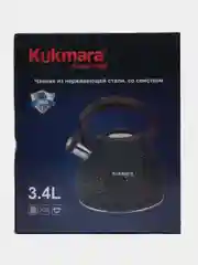 Приглушённый хаки чайник Кукмара со свистком нержавеющая сталь