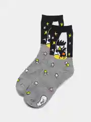 Розовый высокие носки с принтом Куроми, Мелоди, Hello Kitty, носки с рисунком, мужские, женские