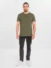 Зелёный хаки футболка мужская однотонная