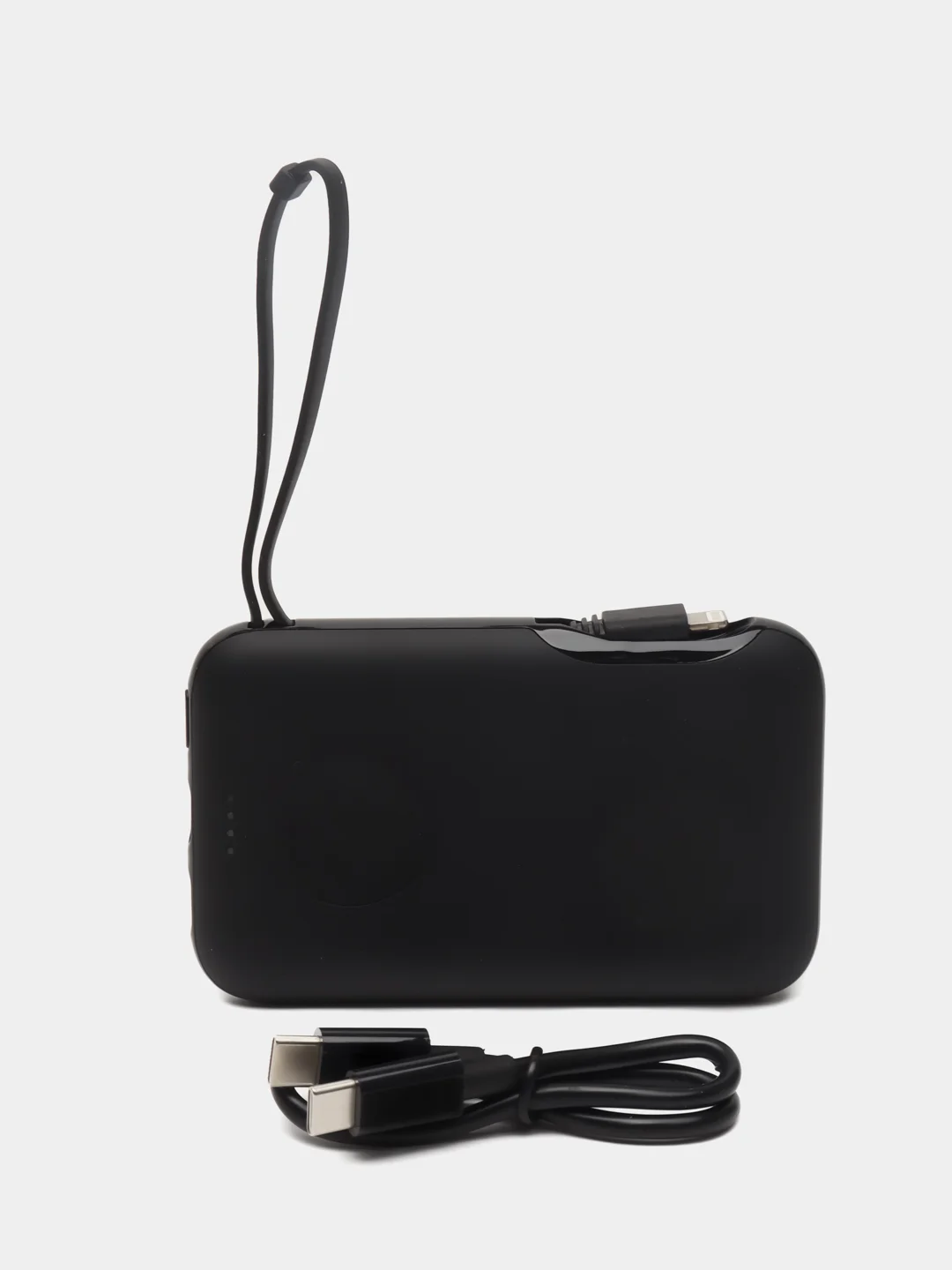 Черный пауэрбанк (PowerBank) для часов и телефона, 5000 мАч, с кабелем USB-C ty USB-C
