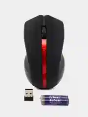 Красный мышь компьютерная Oklick 615MW, беспроводная, USB