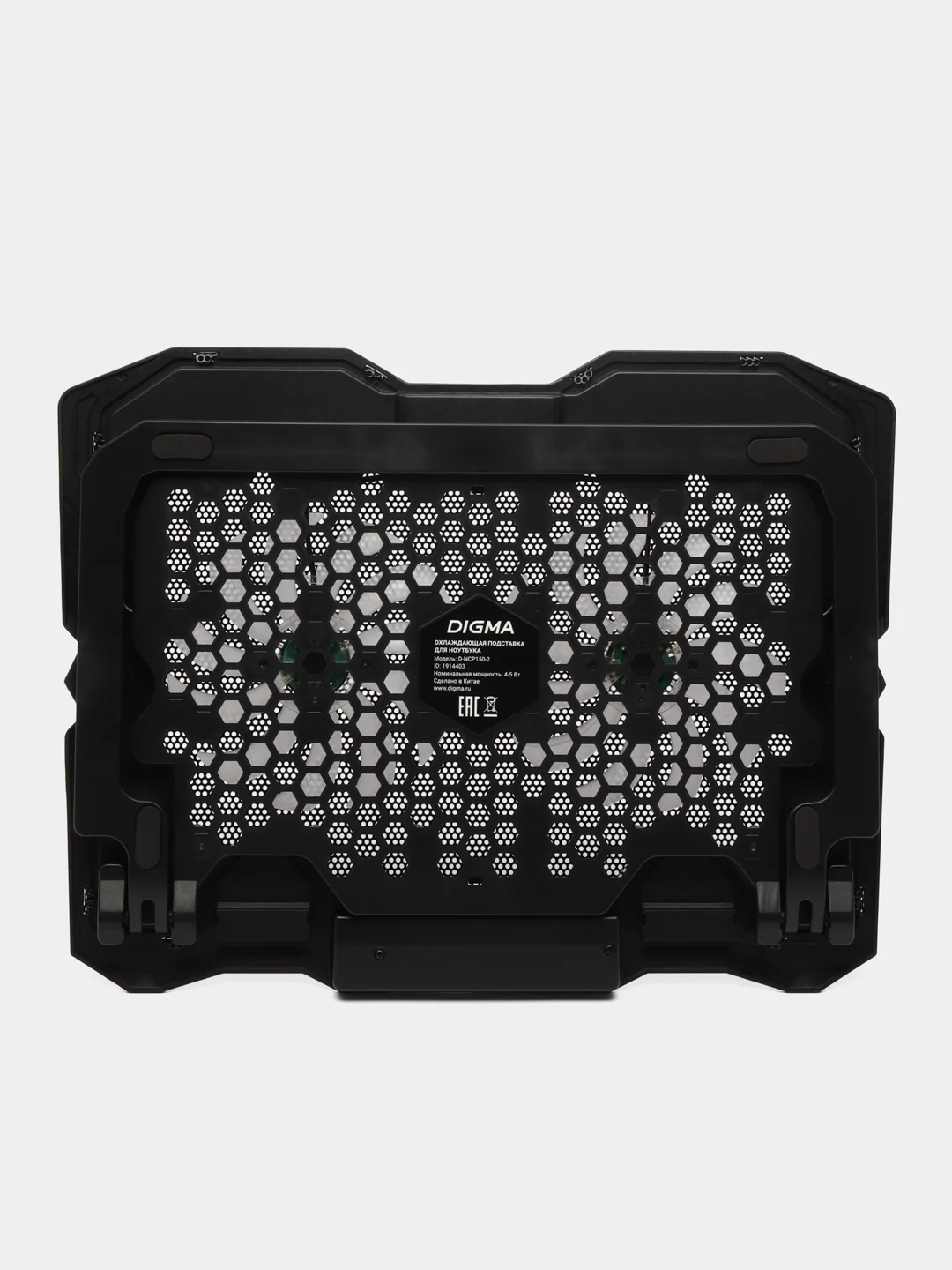Черный охлаждающая подставка для ноутбука Digma D-NCP150-2, с LED-подсветкой, 15.6"