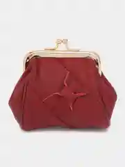 Бордовый женский кошелек из натуральной кожи