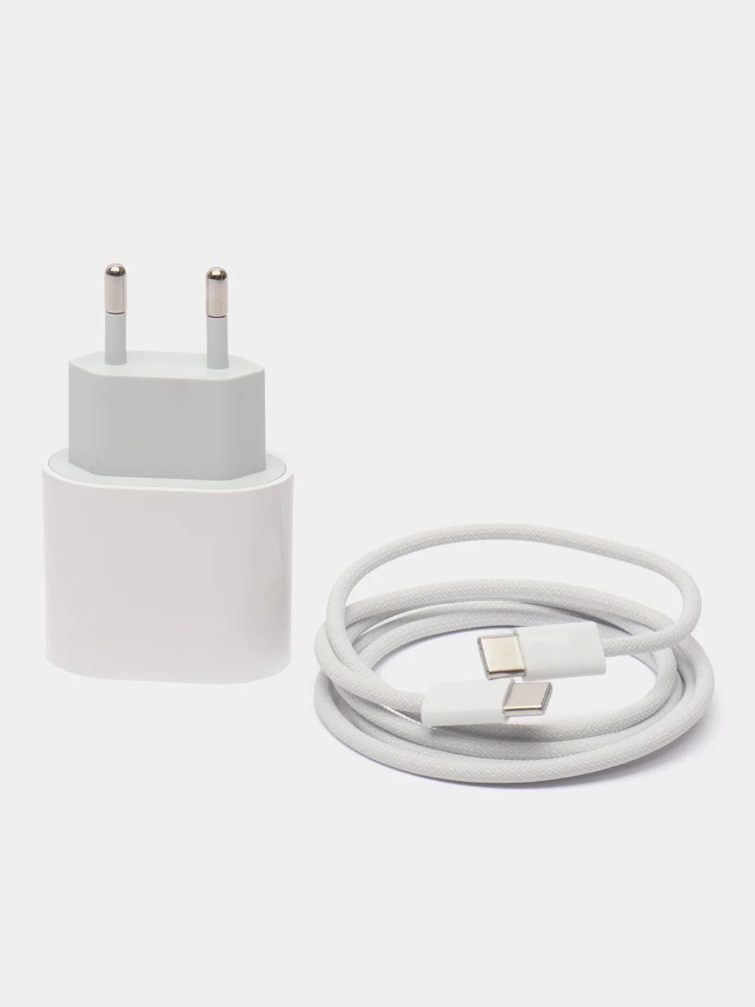 Белый зарядное устройство для iPhone 15, PD, 35W, с кабелем, Type-C-Tape-C