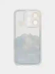 Бежевый чехол для iPhone 11, 12, 13, 14, 15, Pro, Max чехол на айфон силиконовый с принтом