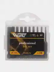 Набор бит для шуруповерта Wurz Torsion HEX, H2-H6, 50 мм, S3, 10 штук