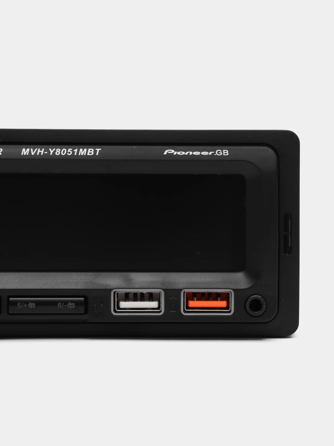Автомагнитола DV-Pioneer.ok, 1 DIN, Bluetooth, AUX, USB, пульт в комплекте, 7 цветов подсветки