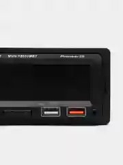 Автомагнитола DV-Pioneer.ok, 1 DIN, Bluetooth, AUX, USB, пульт в комплекте, 7 цветов подсветки