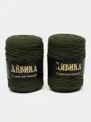 Оливковый шнур для вязания, хлопковый, 3 мм, 2 штуки по 100 м