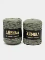 Песочный хаки шнур для вязания, хлопковый, 3 мм, 2 штуки по 100 м
