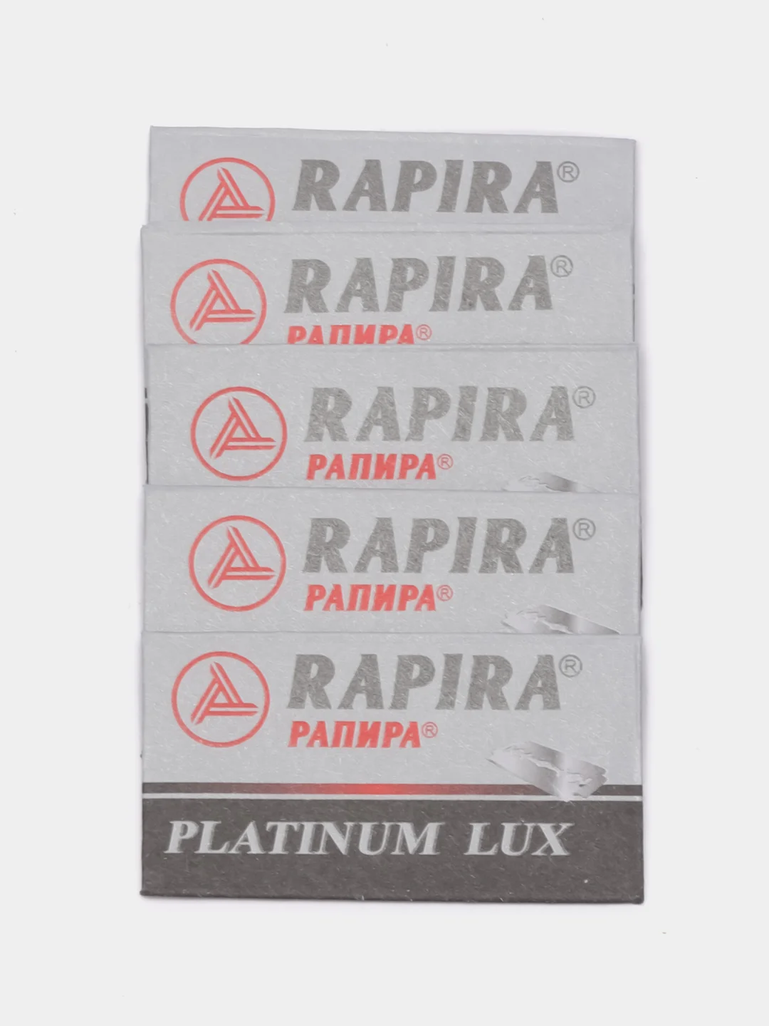 Серый сменные лезвия Rapira "Платина Люкс", 5 штук