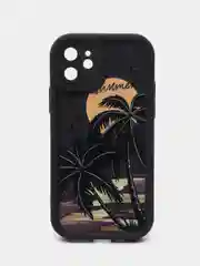 Черный чехол на iPhone (Айфон) 11, 12, 13, 14, 15 Pro Max, силиконовый, матовый