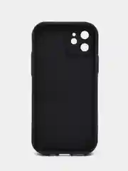 Черный чехол на iPhone (Айфон) 11, 12, 13, 14, 15 Pro Max, силиконовый, матовый