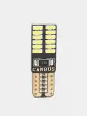 Лампа габаритов, светодиодная, с обманкой, белый, T10, W5W, 24 SMD, 12V