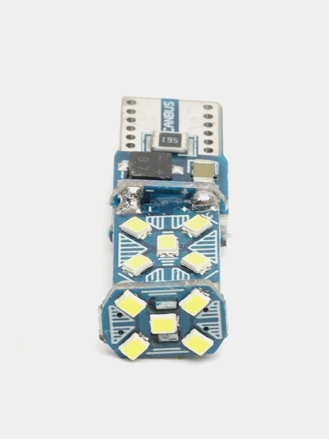 Лампа габаритная T10 W5W 15 SMD, светодиодная, белый, 12-24 V