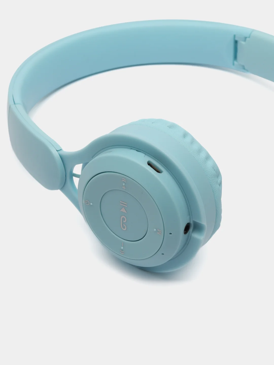 Голубой беспроводные наушники Y08 Bluetooth 5.0 с микрофоном, FM SD Mp3
