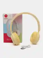 Желтый беспроводные наушники Y08 Bluetooth 5.0 с микрофоном, FM SD Mp3