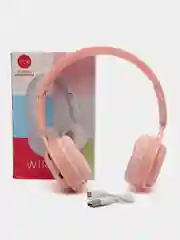 Розовый беспроводные наушники Y08 Bluetooth 5.0 с микрофоном, FM SD Mp3
