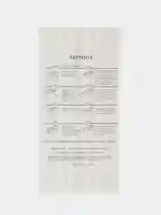 Пастельно-коралловый временные татуировки Flash Tattoo