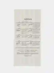 Золотой временные татуировки Flash Tattoo