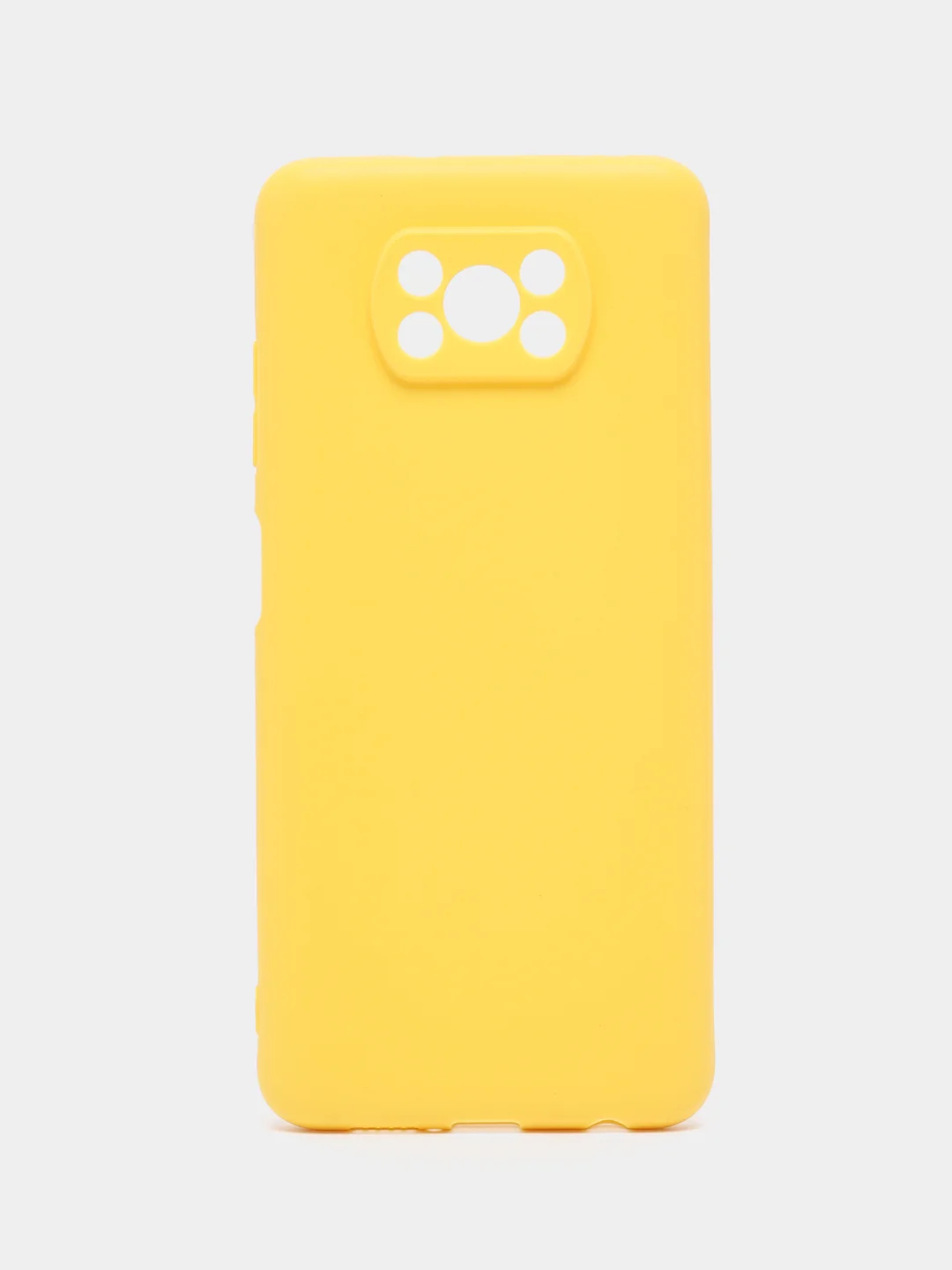 Желтый чехол для Xiaomi Poco X3 NFC/X3 Pro силиконовый ROSCO матовый/прозрачный с защитой камер