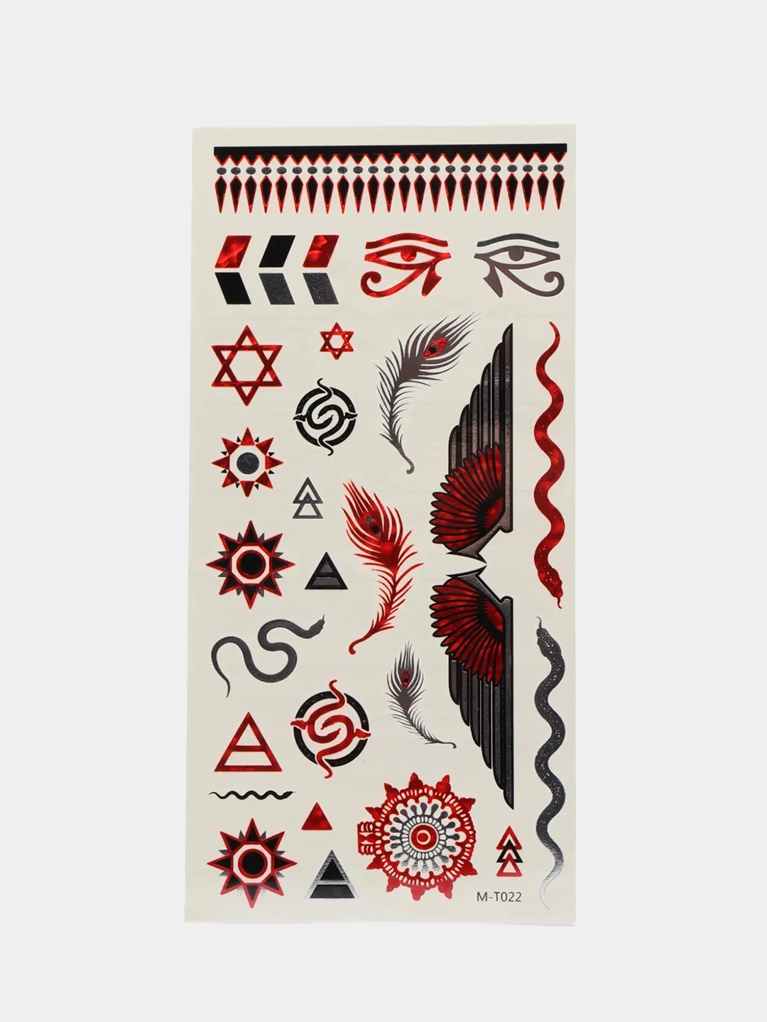 Красный временные татуировки на тело, FLASH TATTOO