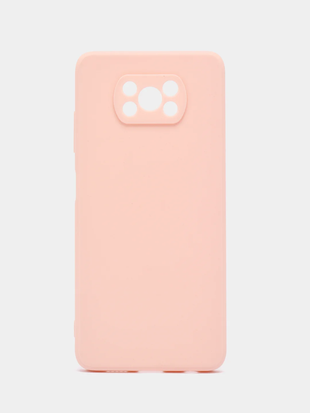 Пудровый чехол для Xiaomi Poco X3 NFC/X3 Pro силиконовый ROSCO матовый/прозрачный с защитой камер