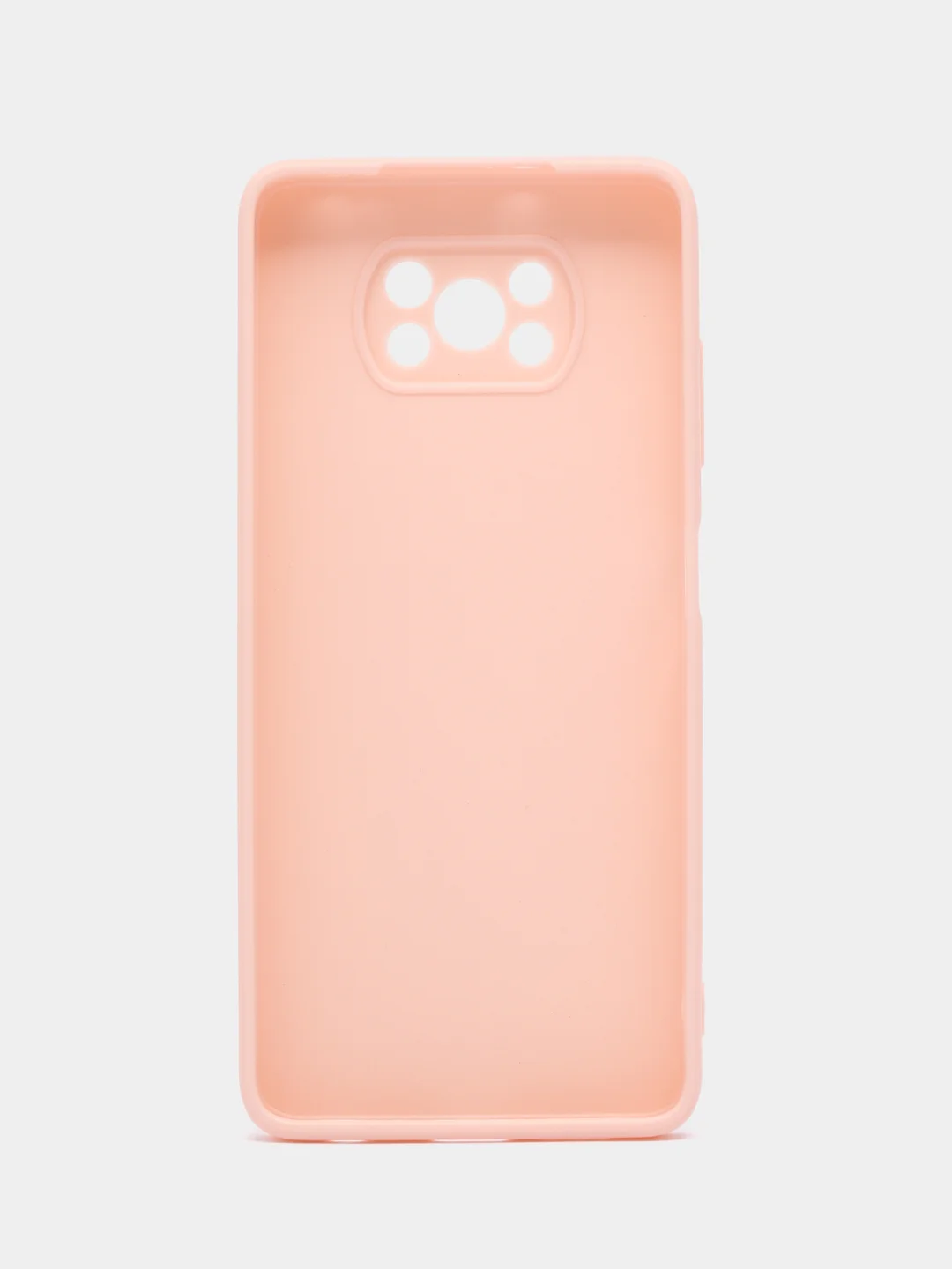Пудровый чехол для Xiaomi Poco X3 NFC/X3 Pro силиконовый ROSCO матовый/прозрачный с защитой камер